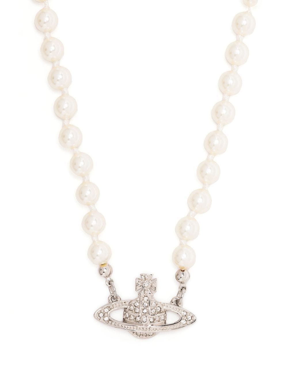 Vivienne Westwood｜FASHION PROPS (63010100 02P104) orb necklace man platinum in brass - VIVIENNE WESTWOOD - d — 2
